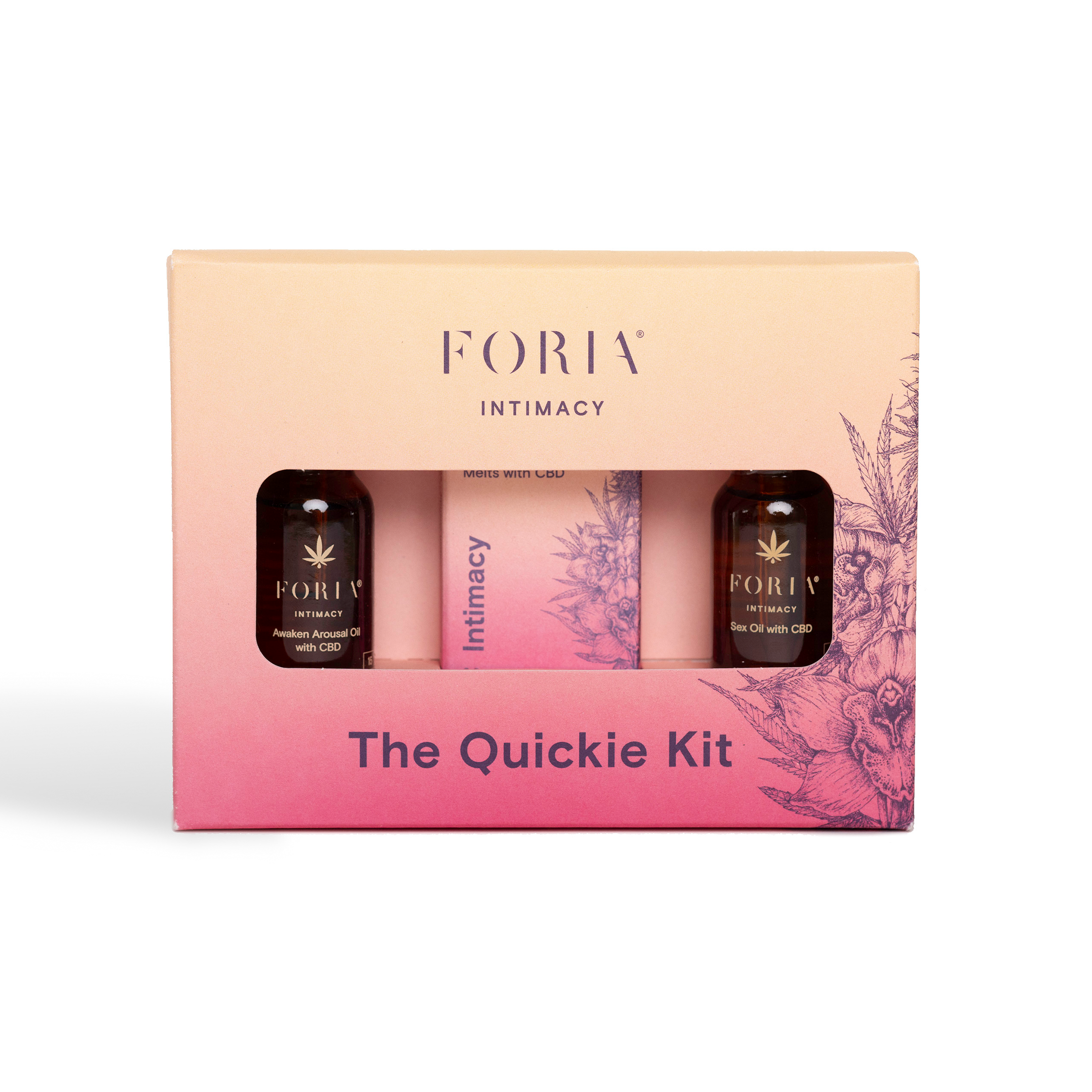 Foria The Quickie Kit - Marketing front-of-pack on a clean background