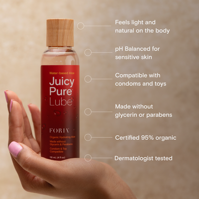 Juicy Pure Lube | Organic Water-Based Lubricant for Comfort Foria Juicy Pure Lube | Organic Water-Based Lubricant for Comfort Foria