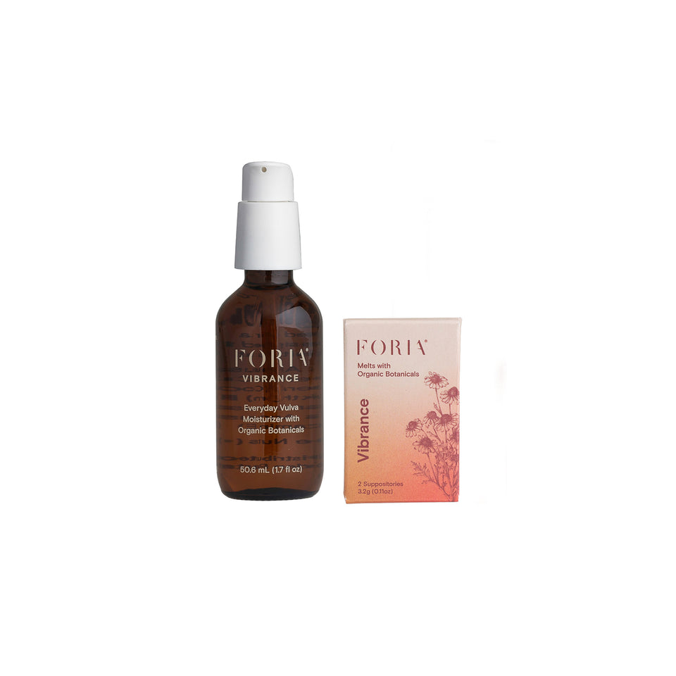 Foria Vibrance Melts 2-pack and Everyday Vulva Moisturizer gift set