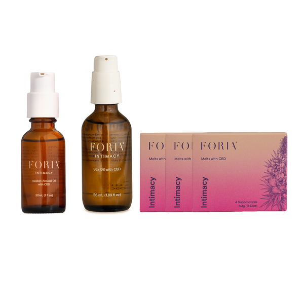 Foria Pleasure Set front of pack on white background 